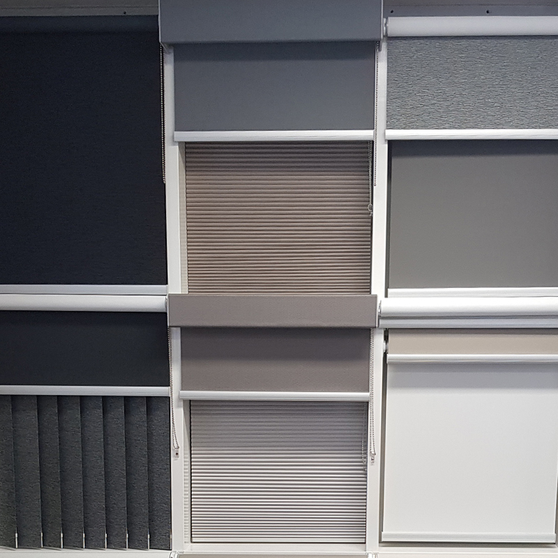 Collection of blinds, roller, double, vertical, pelmets, blockout and sheer.